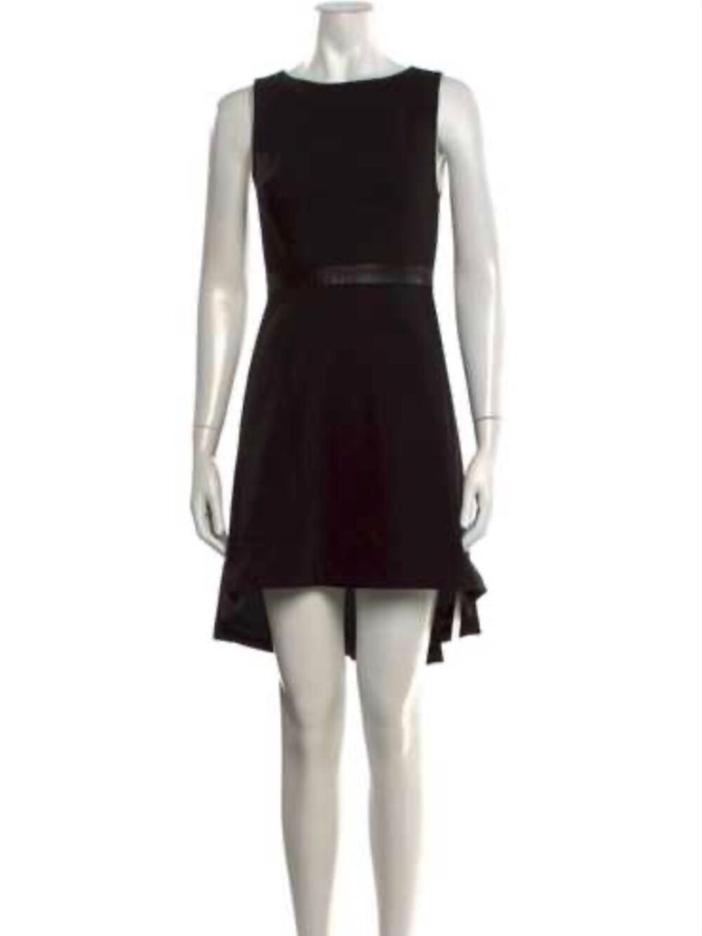 Alice + Olivia black sleeveless fit-and-flare dress.